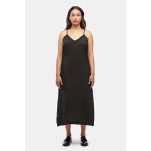 LACAUSA Alma Slip Midi‎ Tank Dress Black Medium
